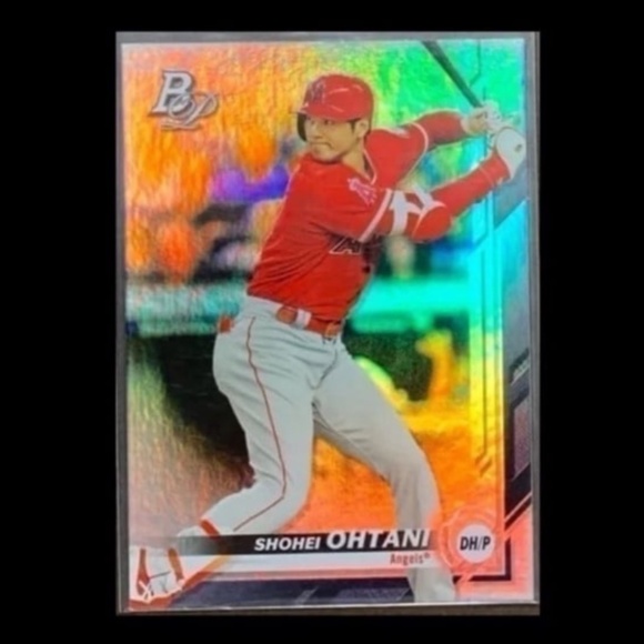 🔥2019 SHOHEI OHTANI REFRACTOR BASEBALL CARD • LOS ANGELES DODGERS - Picture 8 of 9